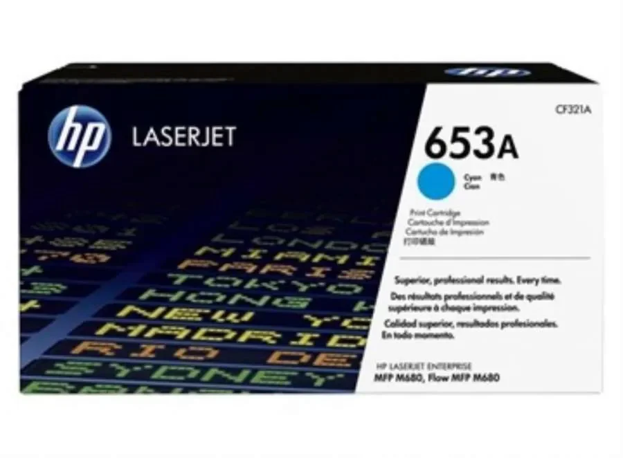 Toner HP CF321A, č. 653A - azurová Finální Výprodej