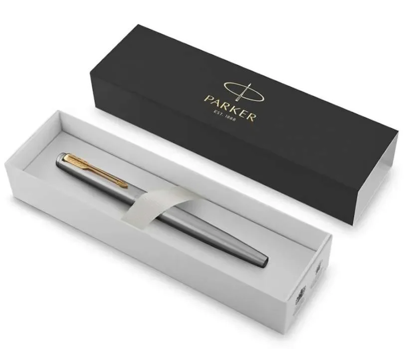 Cenová Bomba Plnicí pero Parker Jotter Stainless Steel - hrot M, zlatý klip