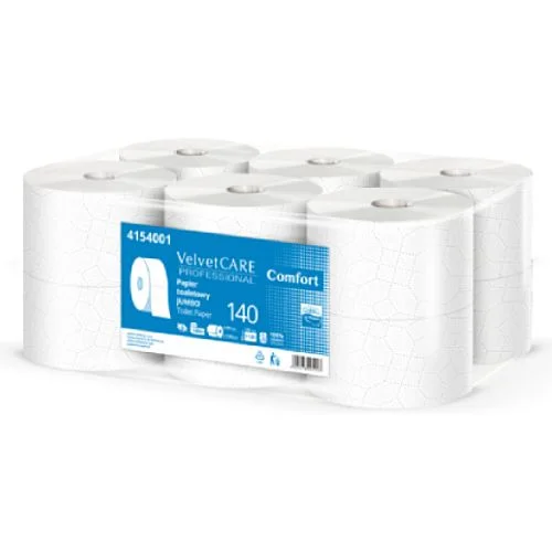 Toaletní papír Velvet Care Proffesional Comfort Jumbo 140, 2-vrstvý, 12 rolí Značkový