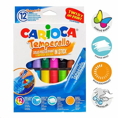 Přímo Od Výrobce Temperové barvy v tyčince Carioca, 12 ks