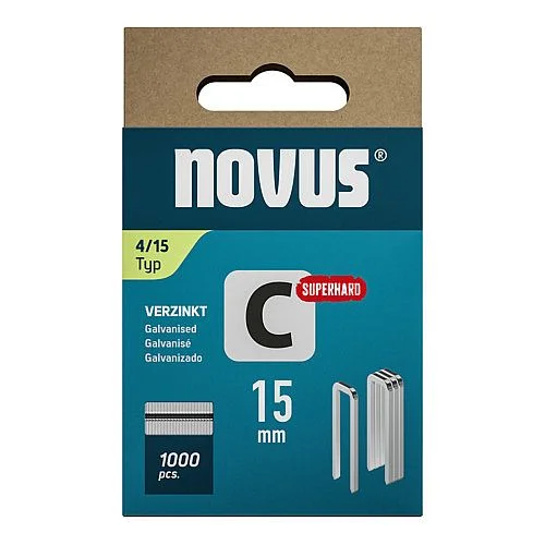 Sezónní Sleva Drátky Novus Typ C, 15 mm, 1000 ks, Super Hard