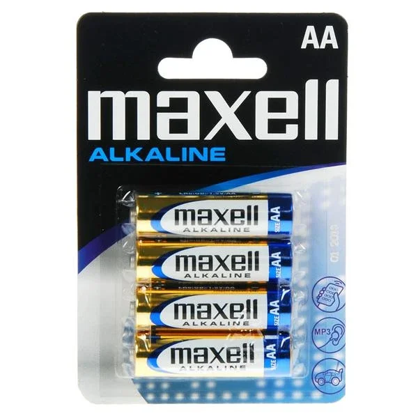 Levný Maxell Alkalická tužková baterie AA - balení 4 ks blistr