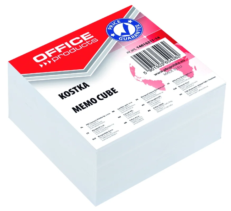Poznámkový bloček kostka Office Products - nelepený, 8,5x8,5 cm, bílý, 400 lístků Ihned K Objednání