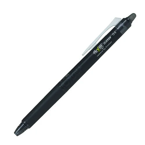 Vysoce Kvalitní Přepisovatelný roller Pilot FriXion Point Clicker R 05 - 0,25 mm, plastový, černý - DOPRODEJ