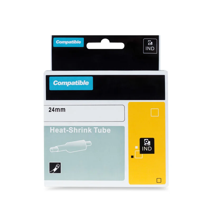 PRINTLINE kompatibilní páska s DYMO 1805443, 24mm, 1.5m, černý tisk/bílý p, RHINO, bužírka Víkendová Akce