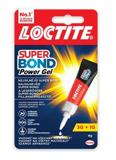 Vteřinové lepidlo Loctite Super Bond Power Gel - 4 g - DOPRODEJ Dokud Zásoby Vydrží