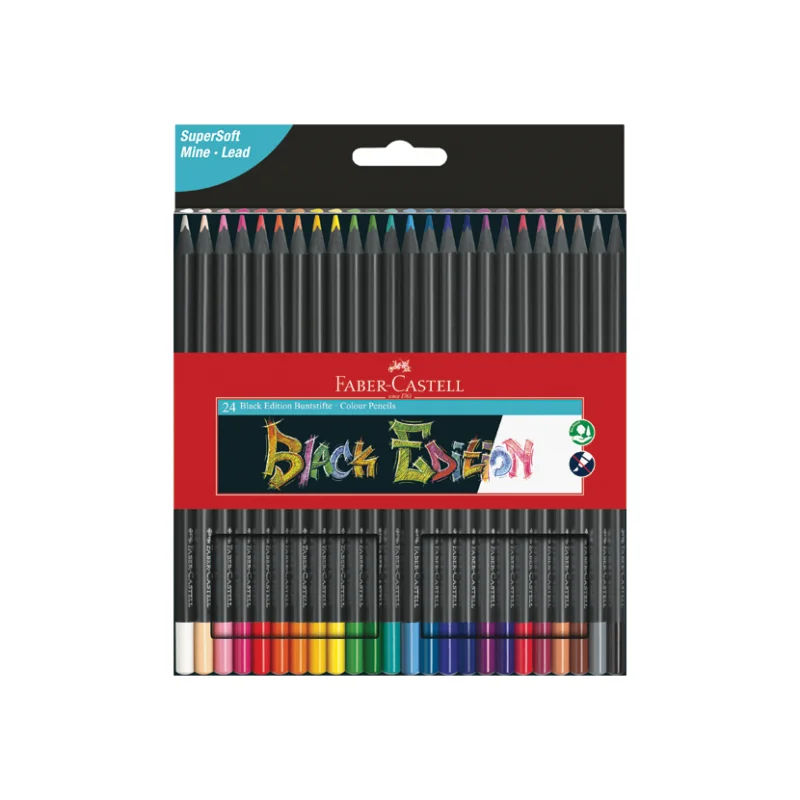 Výhodná Nabídka Pastelky trojhranné Faber Castell Black, 24 barev