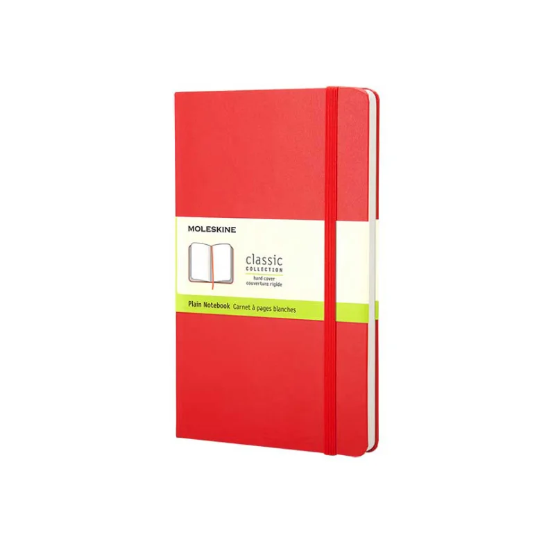 Zápisník Moleskine L čistý, tvrdé desky, Červený Akční Nabídka