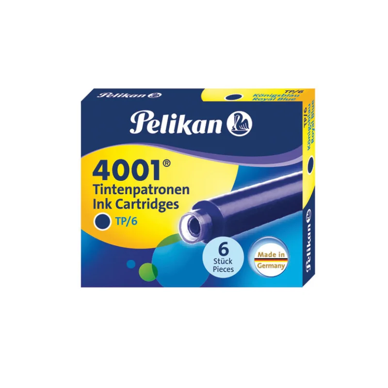 Bombičky inkoustové Pelikan 6 ks, Královská modř Vysoce Kvalitní