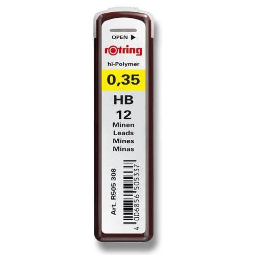 Přímo Od Výrobce Tuhy ROTRING 0,35 mm HB, 12 ks