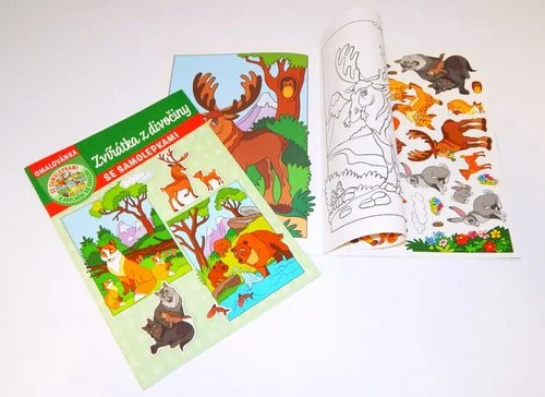 Omalovánka A4 se samolepkami - Zvířátka z divočiny / BO785/ Výhodná Nabídka
