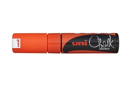 UNI PWE-8K křídový popisovač, 8 mm, fluo oranžový Expresní Doručení